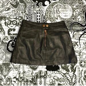 SOLD Jean Paul Gaultier Paris archival leather mini skirt